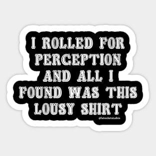 Roll for Perception Sticker